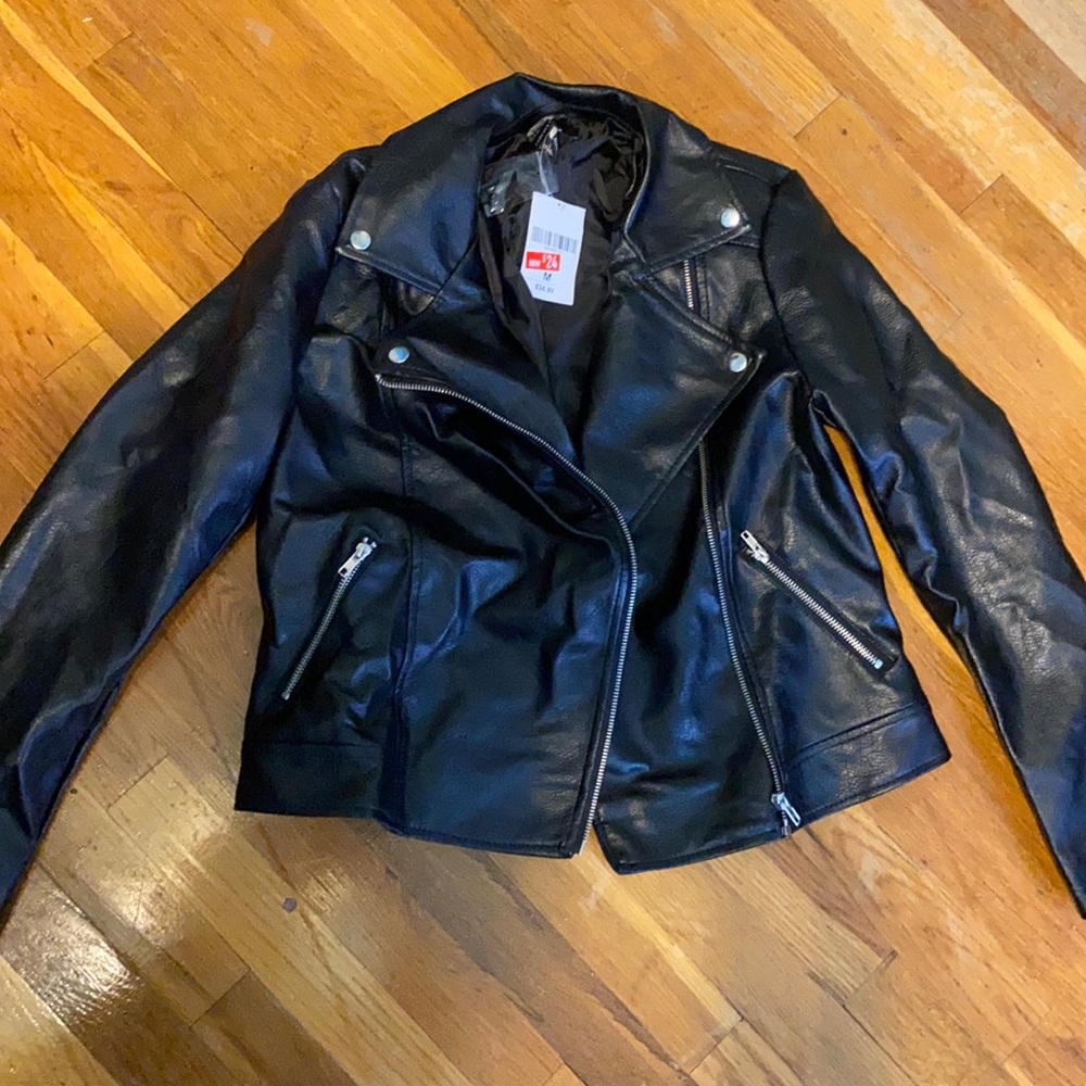 Forever 21 Zip Up Leather Jacket